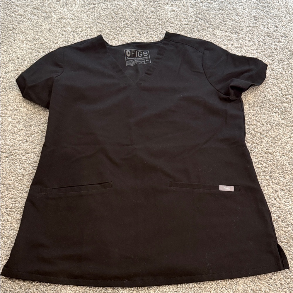 FIGS Classic Black Scrub Top